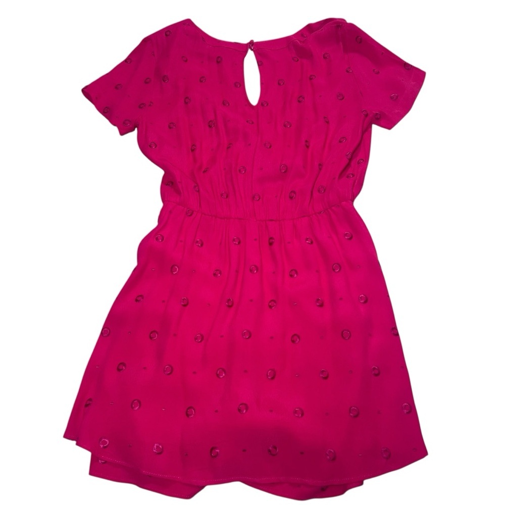 Anthropologie Greenbrier Embroidered Summer Romper Magenta Hot Pink Small *Flaw* - Picture 10 of 13